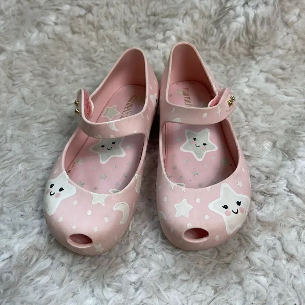 Mini Melissa -Unisex-Child Mini Ultragirl Theme pink rubber Ballet Flat SZ 9US
